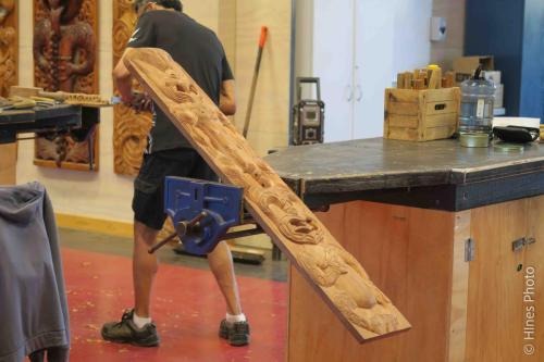Carving at the Maori Arts and Crafts Institute